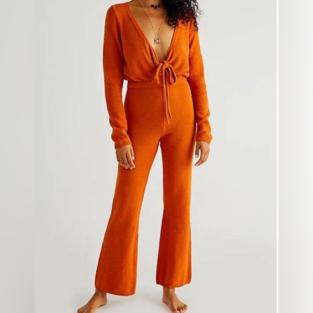 Free People Lindsay Beach Knit Jumpsuit